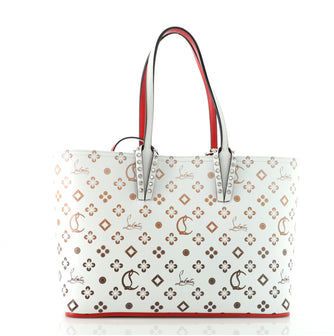 Christian Louboutin Cabata East West Tote Degrade Monogram Printed Leather Small