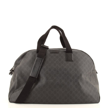 Gucci Zip Convertible Duffle Bag GG Coated Canvas XL