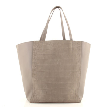 Celine Phantom Cabas Tote Crocodile Embossed Nubuck Small