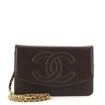 Chanel Vintage Timeless Wallet on Chain Caviar
