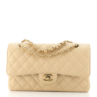 Chanel Classic Double Flap Bag Quilted Caviar Medium