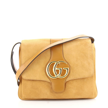 Gucci Arli Shoulder Bag Suede with Leather Medium