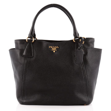 Prada Side Pocket Convertible Tote Vitello Daino Large