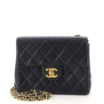 Chanel Vintage Square Classic Single Flap Bag Quilted Lambskin Mini