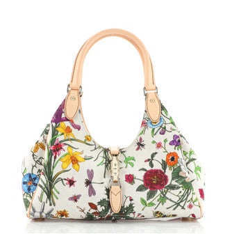 Gucci Joy Bardot Hobo Flora Canvas Medium
