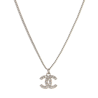 Chanel CC Pendant Necklace Metal with Crystals