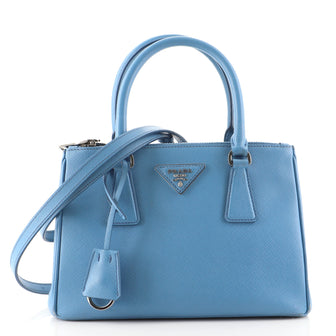 Prada Galleria Double Zip Tote Saffiano Leather Mini