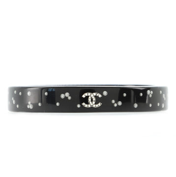 Chanel CC Inclusion Bangle Bracelet Resin with Metal and Faux Pearls