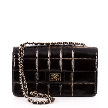 Chanel Vintage Chocolate Bar CC Flap Quilted Calfskin Medium
