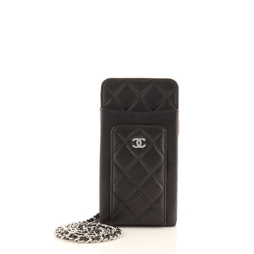 Chanel Phone Holder Crossbody Bag Quilted Lambskin