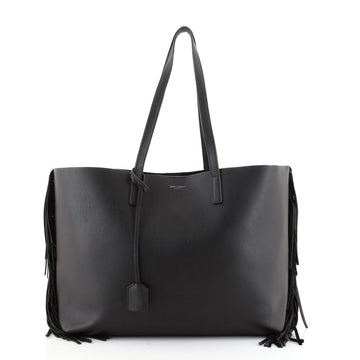 Saint Laurent Fringe Shopper Tote Leather Large