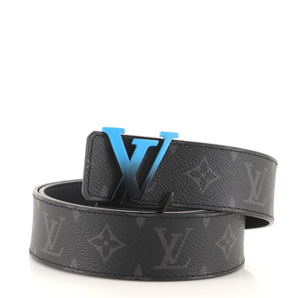 Louis Vuitton LV Sunset Initiales Reversible Belt Monogram Eclipse Canvas  and Leather Wide Black 8592727
