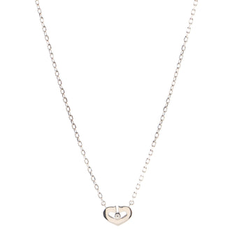Cartier C Heart de Cartier Pendant Necklace 18K White Gold with Diamond