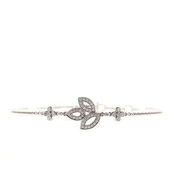 Harry Winston Lily Cluster Chain Bracelet Platinum with Diamonds