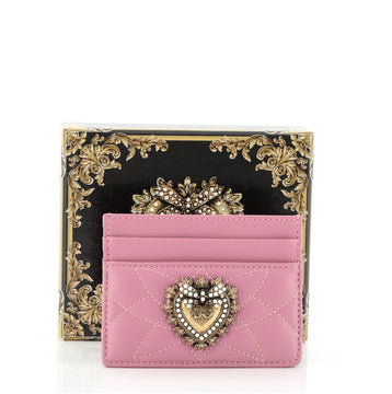 Dolce & Gabbana Devotion Card Holder Quilted Leather