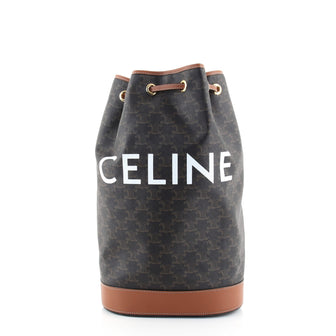 Celine Sailor Bag Triomphe Coated Canvas Medium