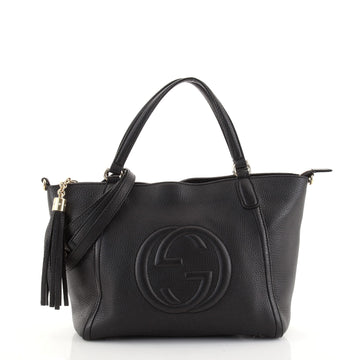 Gucci Soho Convertible Top Handle Bag Leather Small