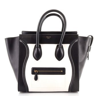 Celine Bicolor Luggage Bag Leather Mini