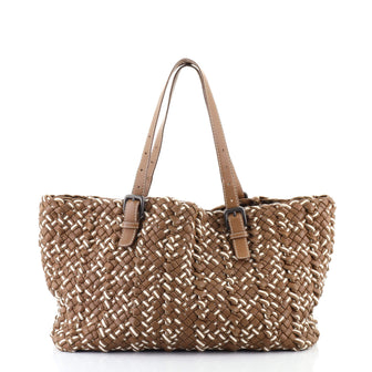 Bottega Veneta Belted Tote Woven Leather Medium