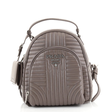 Prada Front Pocket Backpack Diagramme Quilted Leather Small