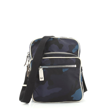 Valentino Front Pocket Crossbody Bag Camo Nylon Small