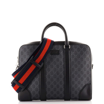Gucci Convertible Zip Around Briefcase GG Coated Canvas Medium