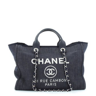 Chanel Deauville Tote Denim Medium
