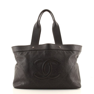 Chanel CC Tote Perforated Leather East West