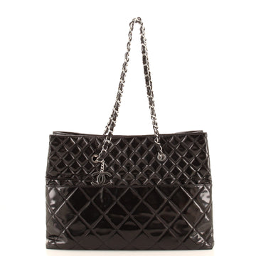 Chanel In The Business Tote Quilted Patent Vinyl Large