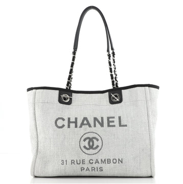 Chanel Deauville Tote Raffia Small