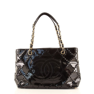 Chanel CC Chain Tote Perforated Patent Medium