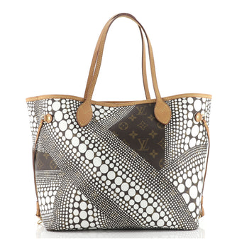 Louis Vuitton Neverfull Tote Limited Edition Kusama Waves Monogram Canvas MM