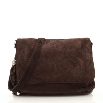 Chanel Triple CC Messenger Suede Medium
