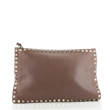 Valentino Rockstud Pouch Leather Large