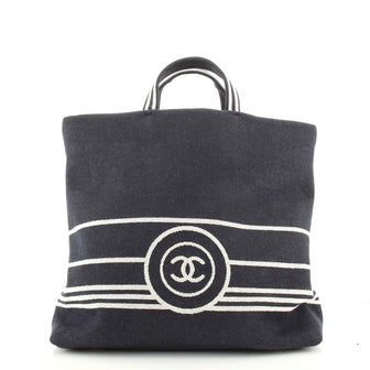 Chanel CC Shopping Tote Denim Large