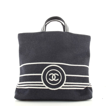 Chanel CC Shopping Tote Denim Large