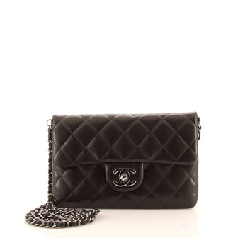 Chanel CC Chain Zip Flap Bag Quilted Calfskin Mini