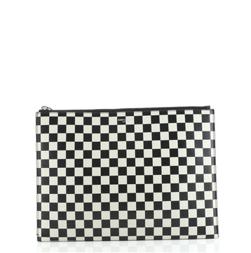 Saint Laurent Zip Pouch Printed Leather Medium