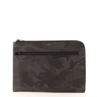 Saint Laurent Rider Zipped Document Holder Printed Leather Large