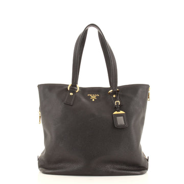 Prada Side Zip Shopper Tote Vitello Daino Large