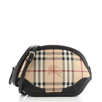 Burberry Orchard Crossbody Bag Haymarket Coated Canvas and Leather Mini