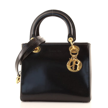 Christian Dior Vintage Lady Dior Bag Leather Medium