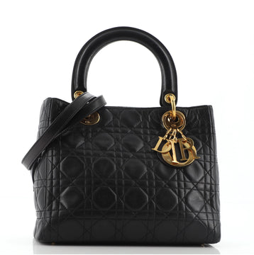 Christian Dior Vintage Lady Dior Bag Cannage Quilt Lambskin Medium