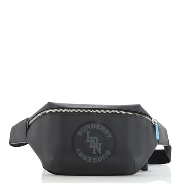 Burberry Logo Sonny Belt Bag London Check Coated Canvas