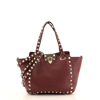 Valentino Rockstud Tote Pebbled Leather Mini