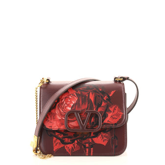 Valentino VSling Shoulder Bag Printed Leather Small