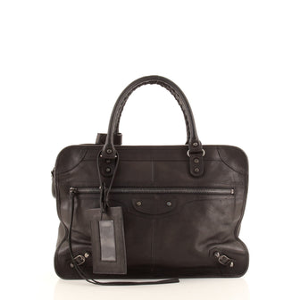 Balenciaga Classic Studs Double Zip Briefcase Leather Large