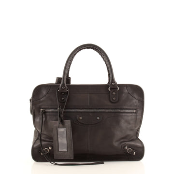 Balenciaga Classic Studs Double Zip Briefcase Leather Large