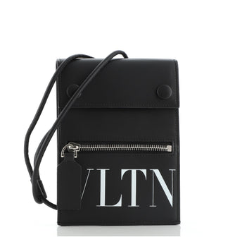 Valentino VLTN Neck-Strap Phone Case Printed Leather