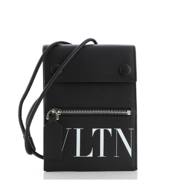 Valentino VLTN Neck-Strap Phone Case Printed Leather